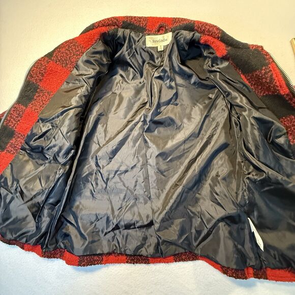 REWIND WOMEN'S RED BUFFALO PLAID JACKET SIZE Small Long Sleeves Pockets - Picture 14 of 16